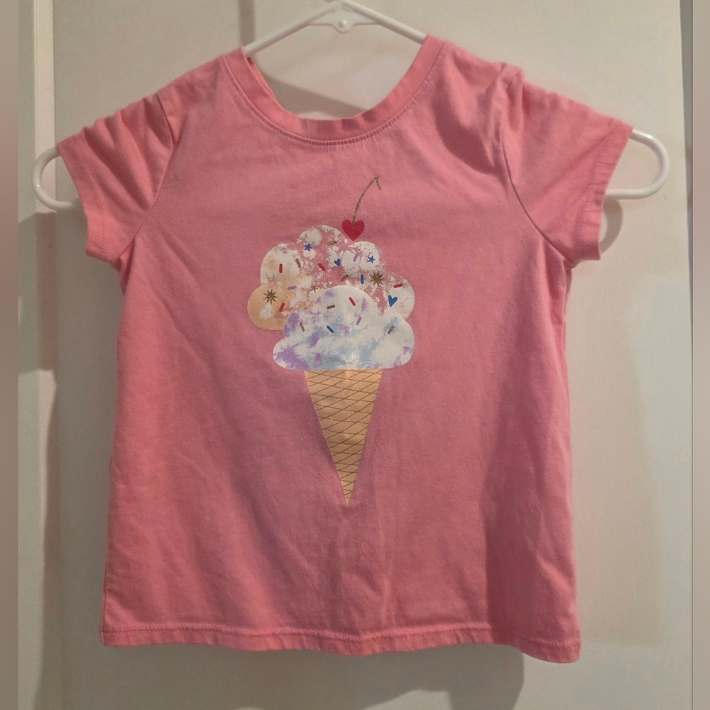 Cat & Jack Pink Ice Cream Cone Kids T-Shirt